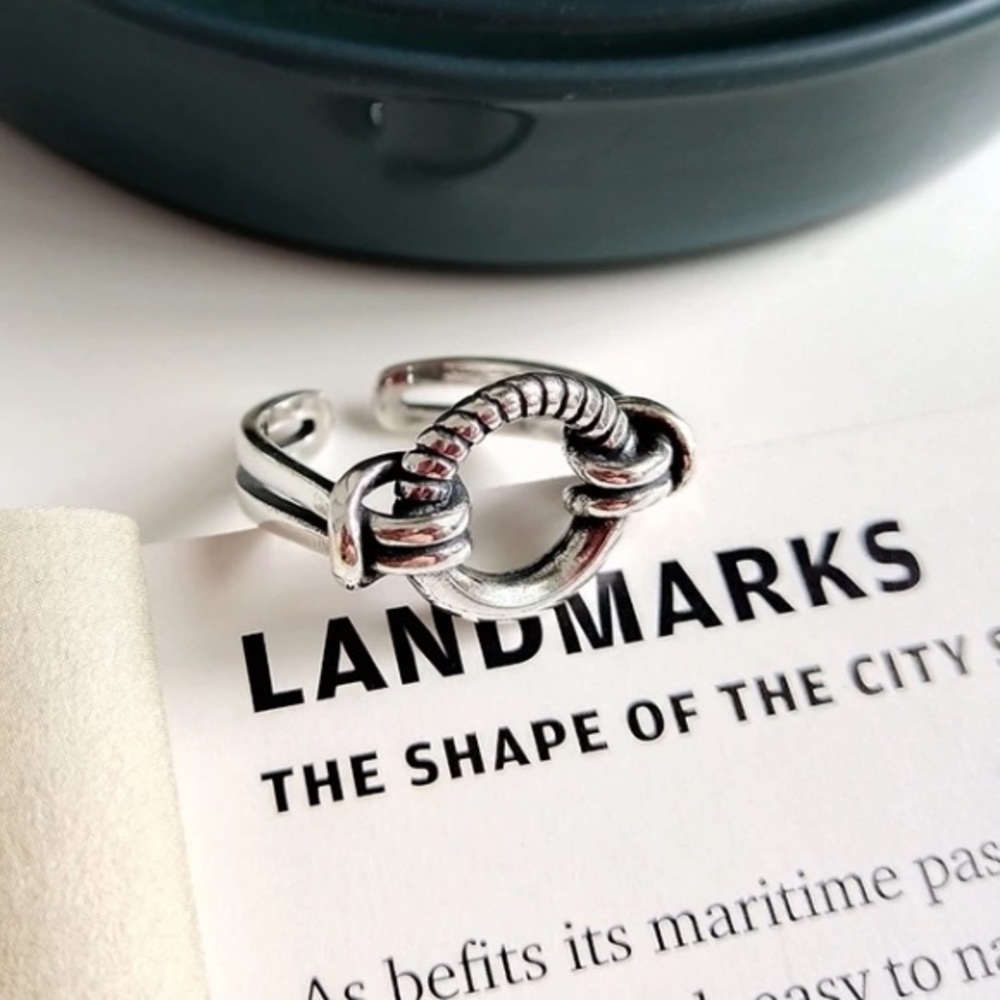 🔘Insta circle sterling silver ring - Picture 4 of 5
